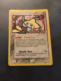 1x Pokemon Jirachi 9/107 Ex Deoxys Reverse Holo Stamped Heavily Played - Image 1
