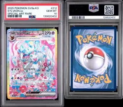 2025 POKEMON KO SV8A TERASTAL FEST SPECIAL ILLUSTRATION RARE SYLVEON EX PSA 10 - Image 3