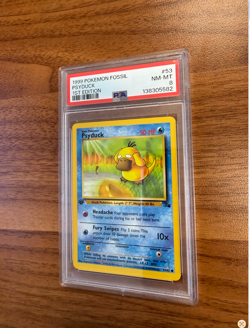 PSA 8 1999 POKEMON FOSSIL #53 PSYDUCK 1ST EDITION - Image 5