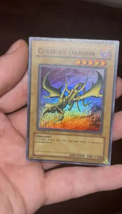 2002 Yu-Gi-Oh! LOB-066 Curse of Dragon 1st Edition Super Rare - NM - OG Print - Image 1