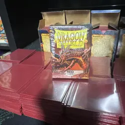 Dragon Shield Red Matte Standard Size Card Sleeves 63x88mm Out Of Print! - Image 1