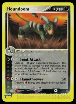 Pokemon Card - Houndoom Dragon 34/97 Uncommon - Image 1