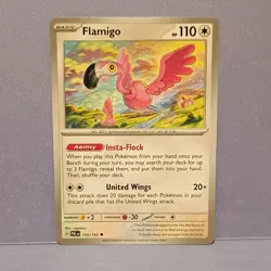 Pokemon Flamigo 170/193 Sv02: Paldea Evolved Basic 110 HP Uncommon Card - Image 1