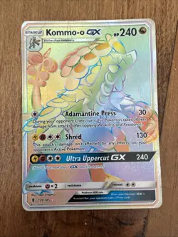 Guardians Rising Kommo-o GX Full Art Hyper Rare Card Near Mint/Mint 159/145 - Image 1