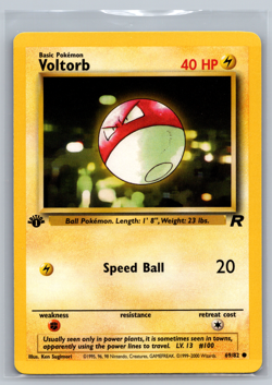 Pokemon Card - Team Rocket 69/82 - VOLTORB (common) **1st Edition** - NM - Image 1
