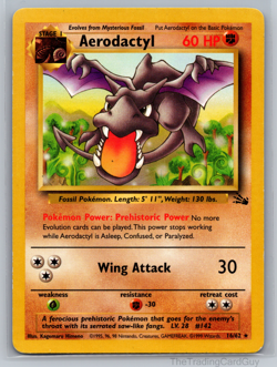 Aerodactyl - 16/62 - Pokemon Fossil Unlimited Rare Card WOTC LP - Image 1