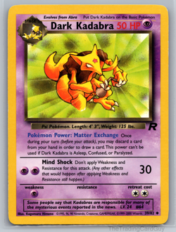 Pokemon Card - Dark Kadabra Team Rocket 39/82 Uncommon - Image 1