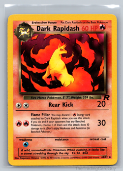 Dark Rapidash 44/82 Uncommon Card Unlimited Edition LP - Image 1