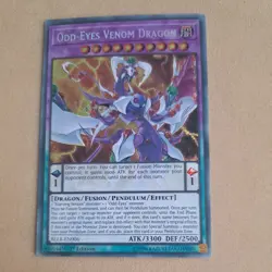 BLLR-EN006 ODD-EYES VENOM DRAGON SECRET RARE 1ST EDITION YuGiOh CARD X 2 - Image 2