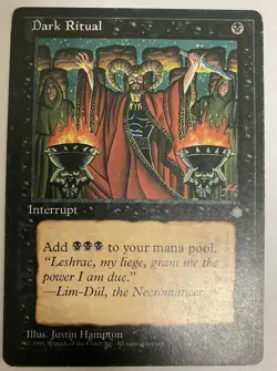* * 1x Dark Ritual x1 * * Ice Age MTG HP Heavily Played - Image 1
