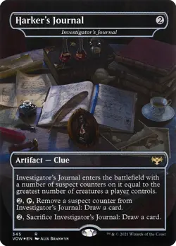 MTG Investigator's Journal Borderless Full Art ** Crimson Vow ** English - Image 1