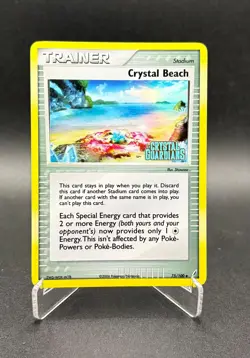 Pokemon Crystal Beach #75 Reverse Holo Stamped EX Crystal Guardians 2006 - NM - Image 1