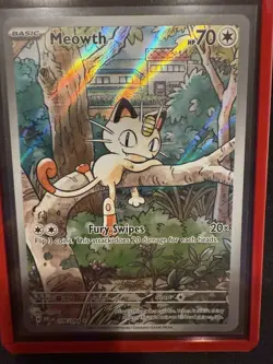 Meowth 106/094 NM Illustration Rare Card - Pokemon Phantasmal Flames - Image 1