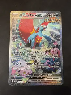 Pokemon TCG Roaring Moon Ex 251/182 SIR Paradox Rift Holo - Image 1