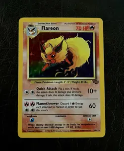 Pokemon Jungle FLAREON Holo Rare 3/64 - Image 2