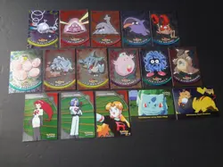 1999 Topps Pokemon TV Animation Series 2 All Silver Foil Lot x16 Two Set Builder - Image 1