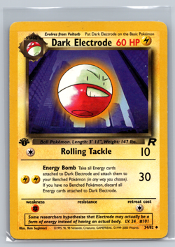 2000 Pokemon TCG - Team Rocket Dark Electrode 34/82 1st Edition - MP - Image 1