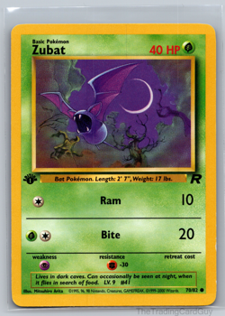 Zubat Team Rocket Common LP Pokemon 70/82 1st Edition - Image 1