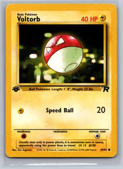 Pokemon TCG Team Rocket #69/82 Voltorb 1st Edition MP - Image 1