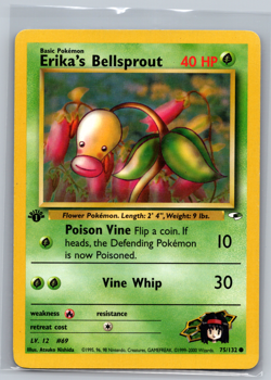 Pokemon TCG Gym Heroes #075/132 Erika's Bellsprout (75) 1st Edition LP - Image 1