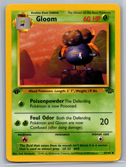 Gloom 37/64 Jungle Uncommon 1st Edition Pokemon TCG LP - Image 1