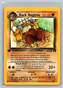 1st Edition Dark Dugtrio 23/82 - Team Rocket - Rare - Pokemon - NM 002 - Image 1