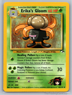 2000 Pokemon Gym Challenge Erika's Gloom 45/132 Uncommon LP - Image 1