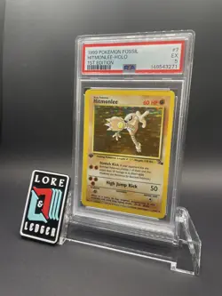 1999 Pokemon Fossil Set Hitmonlee Holo #7 1st Edition PSA 5 - Image 1