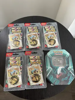Pokemon Sealed Packs Ascended Heroes And Darkrai Tin Lot - Image 1