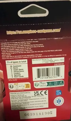 (5) One Piece EB-03 Sleeved Pack English Sealed Never Opened - Image 3