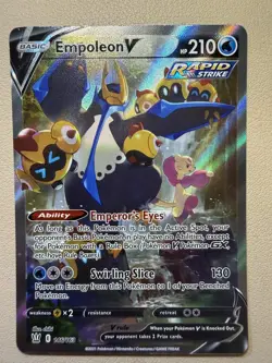 Pokemon TCG English Card Battle Styles Empoleon V 146/163 Full Art NM/LP - Image 1