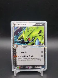 Tyranitar ex 17/17 Pop Series 1 Holo Rare MP Pokemon Card - Image 1