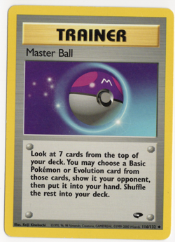 Master Ball 116/132 Gym Challenge Pokemon Card - Image 1