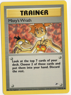 Misty's Wrath 114/132 Gym Heroes Pokemon Card - Image 1