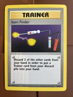 Pokemon TCG Base Set Item Finder 74/102 Rare Card - Image 1