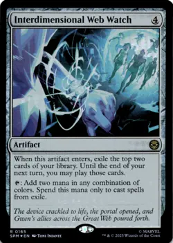MTG Interdimensional Web Watch Foil NM Marvel's Spider-Man Magic 165 - Image 1
