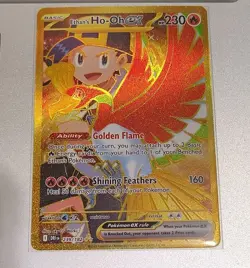Pokemon Destined Rivals Ethan's Ho-Oh EX Full Art Holo 239/182 - Image 1