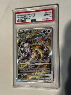 PSA 10 MEWTWO VSTAR GG44 CROWN ZENITH SWORD & SHIELD POKEMON GEM MINT - Image 1