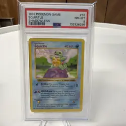 PSA 8 Squirtle Shadowless Base Set 1999 Pokemon Card #63 NEW CERT‼ - Image 1