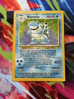 Blastoise 2/102 Holo Rare Base Set Pokemon Card - Image 3