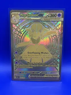 2025 Pokemon Mega Evolutions Mega Gardevoir ex Gold Hyper Rare 187/132 NM - Image 1