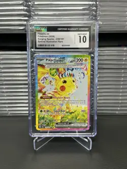 CGC 10 Pokemon 2024 Scarlet & Violet Surging Spark Pikachu ex SIR 238 *Gem Mint* - Image 1