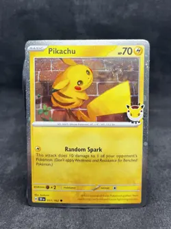 Pikachu 051/162 Temporal Forces Pokemon Day 2026 Cosmo Holo Promo - with Swirl - Image 2