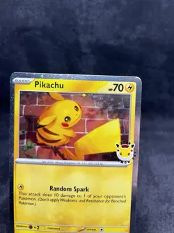 Pikachu 051/162 Temporal Forces Pokemon Day 2026 Cosmo Holo Promo - with Swirl - Image 3