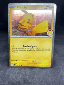 Pikachu 051/162 Temporal Forces Pokemon Day 2026 Cosmo Holo Promo - with Swirl - Image 4