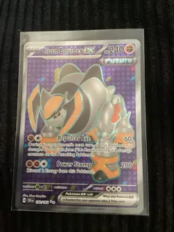 Pokemon IRON BOULDER EX 192/162 - Temporal Forces - ULTRA RARE FULL ART - MINT - Image 1