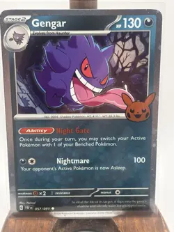 Gengar (Cosmos Holo) 057/091 Holofoil Trick or Trade BOOster 2024 Pokemon NM - Image 1