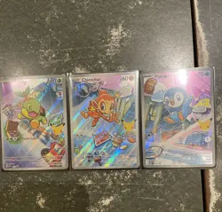 Chimchar, Piplup, Turtwig Pokemon 30th Anniversary First Partner Set of 3 Promo - Image 1