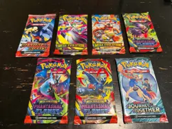 Lot of 7 Pokemon TCG Booster Packs Sealed New Factory Sealed - Various Sets - Image 1