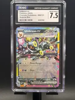CGC 7.5 Umbreon ex Prismatic Evolutions Stamp 060/131 Pokemon Holo - Image 1